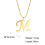 RSAMD initialenketting minimalistische kogelketting goud M 1