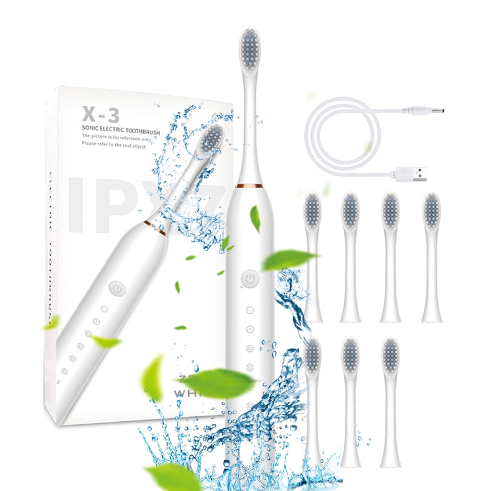 Txmfgh Electric Toothbrush with 8 Brush Heads and 6