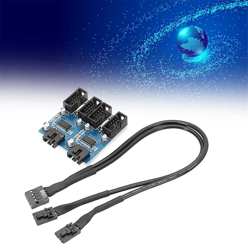 Motherboard Usb 2.0 Extension Cable 9-Pin To Dual 9-Pin 971050927688
