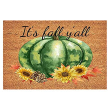 Alfombra de piso con estampado de calabaza de Halloween para interiores y exteriores (1 unidad)
