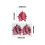 Christmas Ball Pendant Set Red Plastic Electroplated 2pcs 2