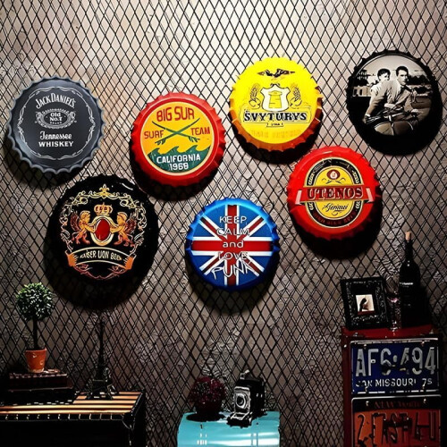 Placa de metal Whiskey Bar Jacks, 35 cm (13,8 polegadas) 2