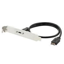 FÖR USB3.1Frontpanel Typ E till Typ C förlängningskabel10 Gbit/S intern adapterkabel (50 cm) med PCI-baffel