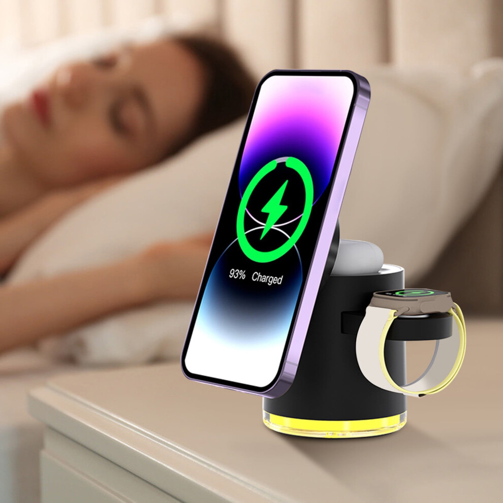 Txmfgh 3-In-1 Magnetic Wireless Charger 15W Light 908436370790