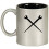 Ceramic coffee mug silver 12 oz 1
