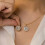 Initial pendant necklace white enamel A-Z 8