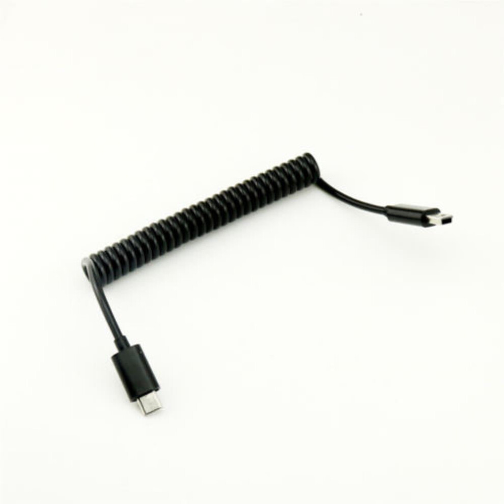 Micro Usb B To Mini Usb B Spiral Adapter Cable 3 Ft 10 Pcs 971050931609