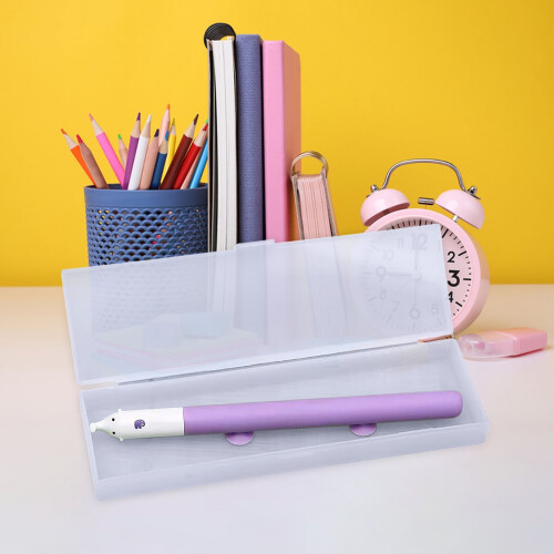 Plastic pencil box with snap closure 1 pack 2