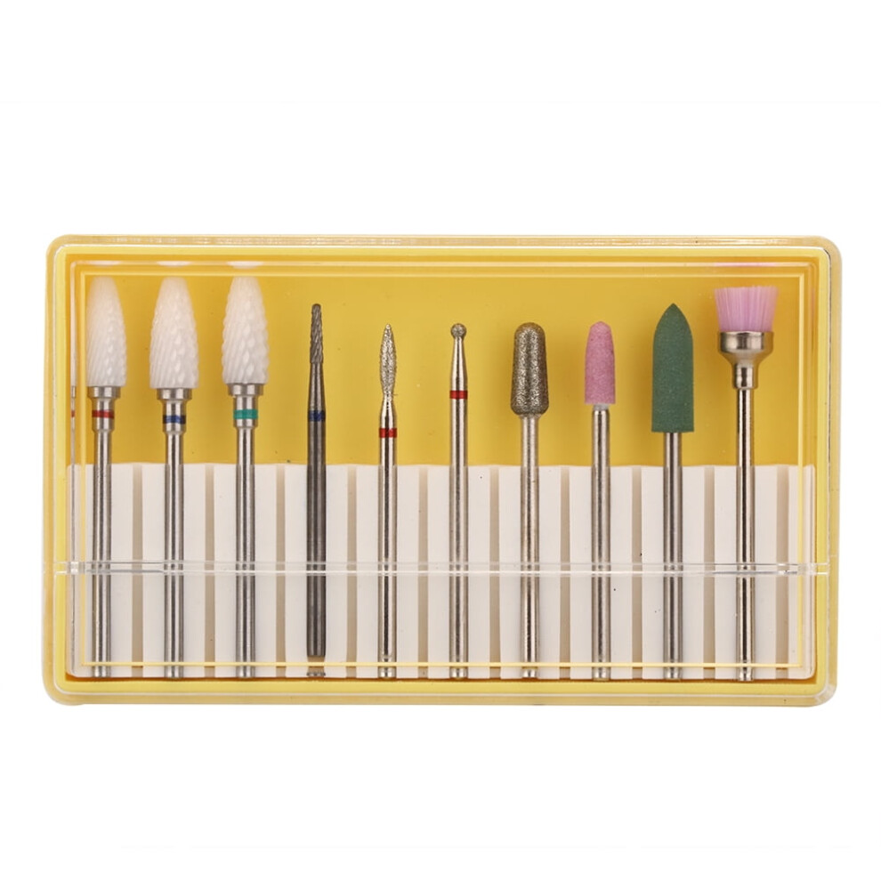 Nail Drill Bits Set for Manicure Grinding Machines 10pcs