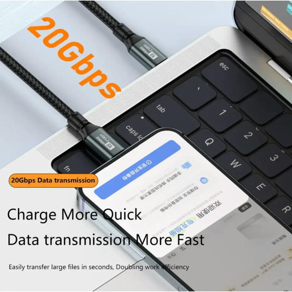 Usb 3.2 Type-C To Type-C Cable 20Gbps 8K@60Hz 100W Pd 971050930268