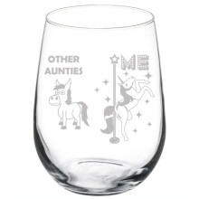 Verre à vin Gobelet Tante Superstar Licorne Drôle (50 cl, sans pied)