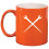Ceramic coffee mug orange 12 oz 1