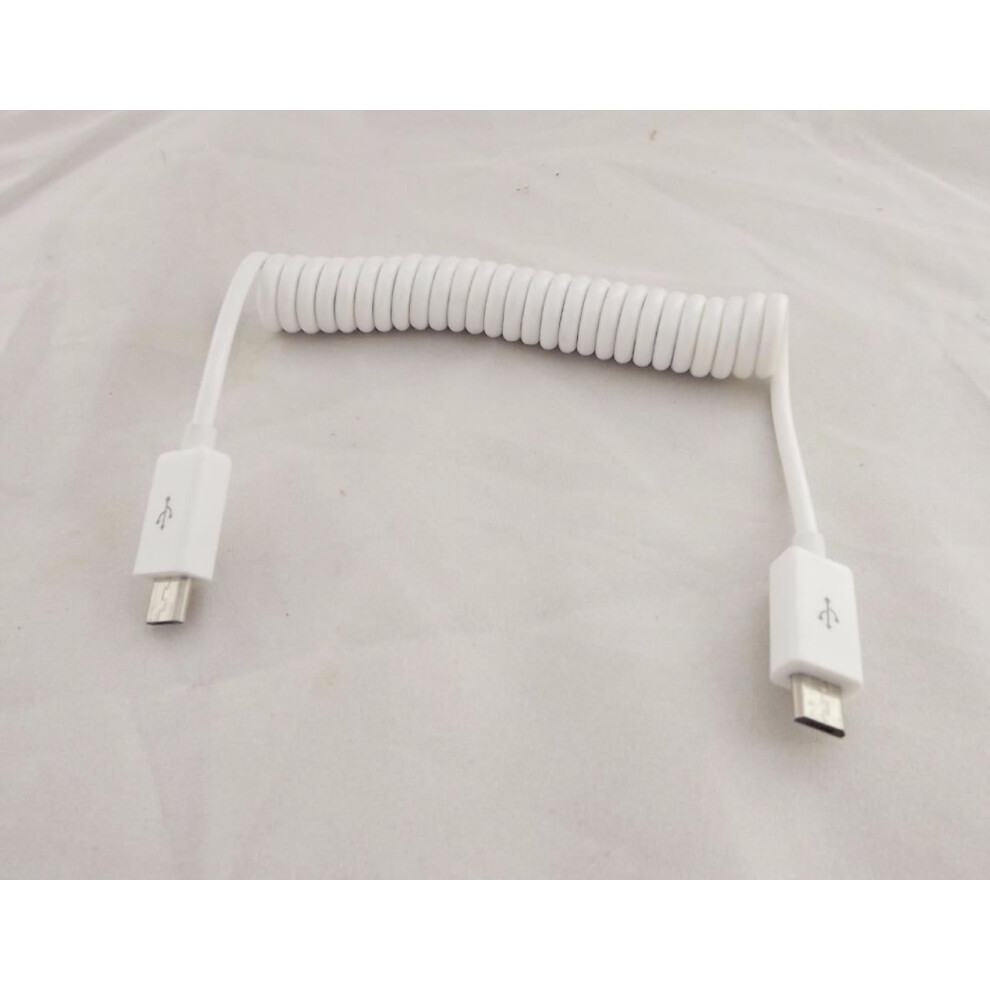 Micro Usb B 5-Pin Spiral Coiled Adapter Cable 3 Ft 10 White 971050931500