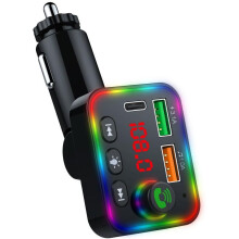 P4 Car FM Transmitter Bluetooth Hands-Free with Dual USB PD