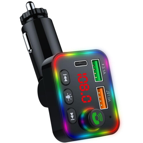 P4 Car FM Transmitter Bluetooth Hands-Free with Dual USB PD