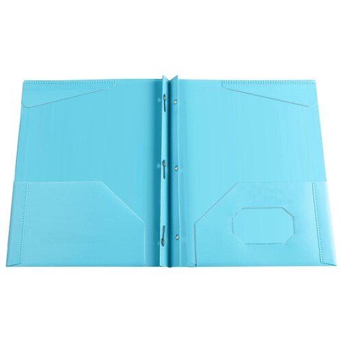 Heavy-Duty Plastic Folders Letter Size 3-Pocket Snap 2