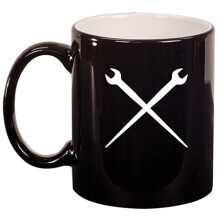 Ceramic coffee mug black 12 oz
