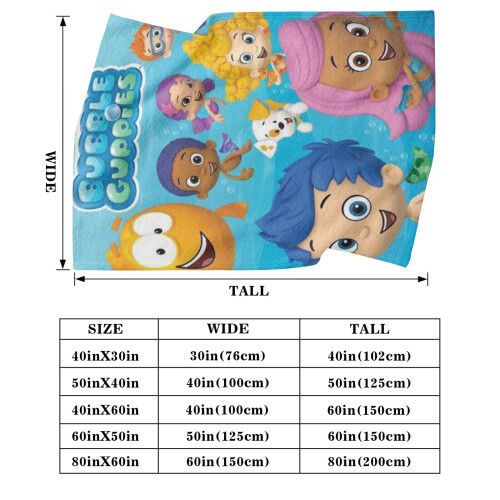 Couverture Bubble Guppies 127 x 102 cm, ultra douce 1