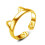 Jacenvly gold-plated ear cuff thumb ring, sterling silver, 2