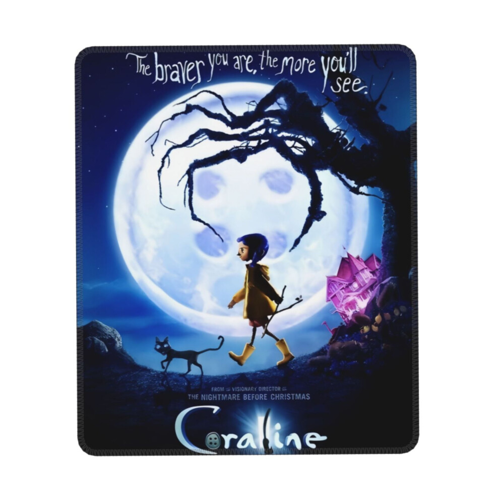 Coraline Mouse Pad Stitched Edge Washable Lycra Non-Slip Green 900881650014
