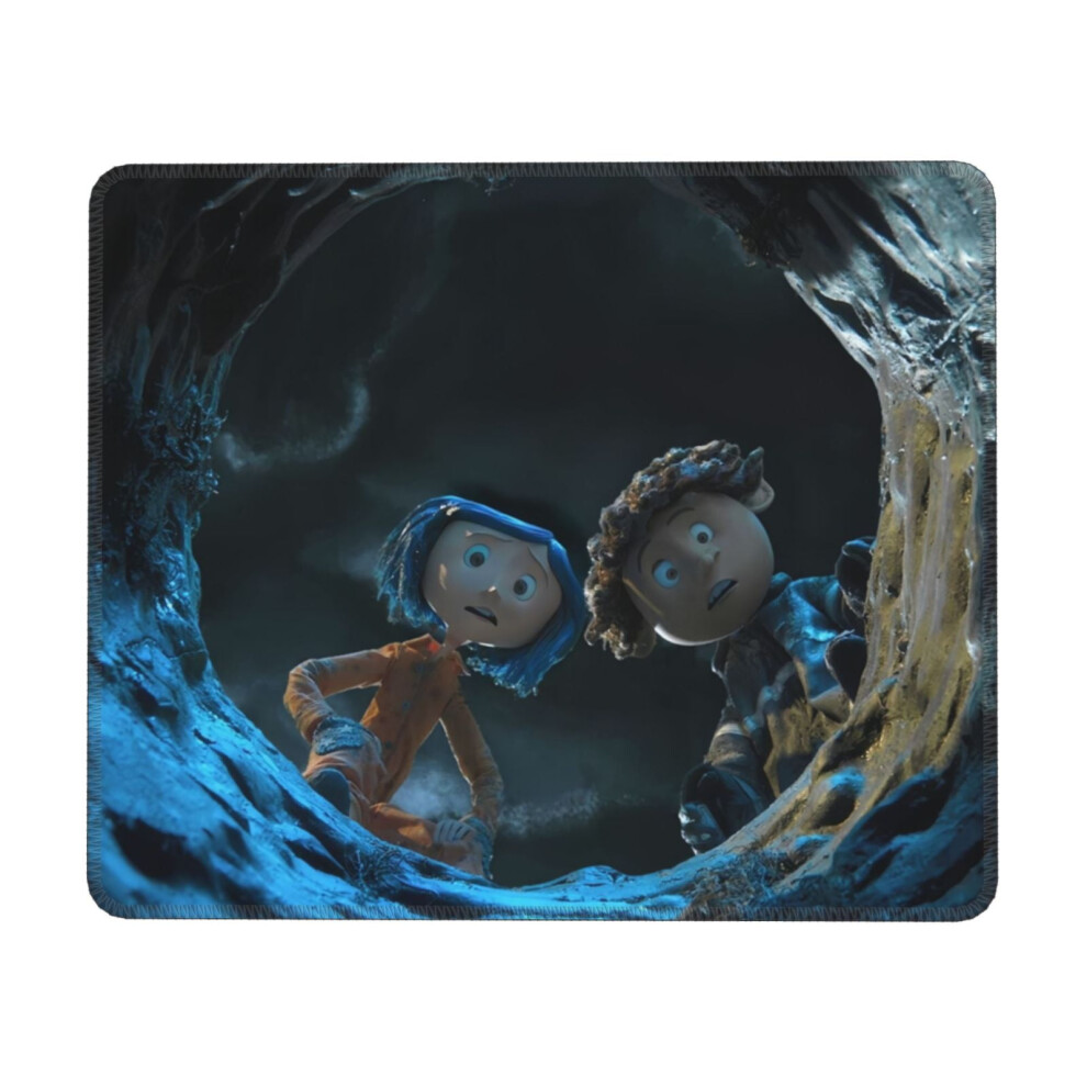 Coraline Mouse Pad Stitched Edge Non-Slip 24X19cm Green 900881650151