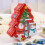 Boîte à biscuits sapin de Noël rétro en fer-blanc (1 pièce) 2