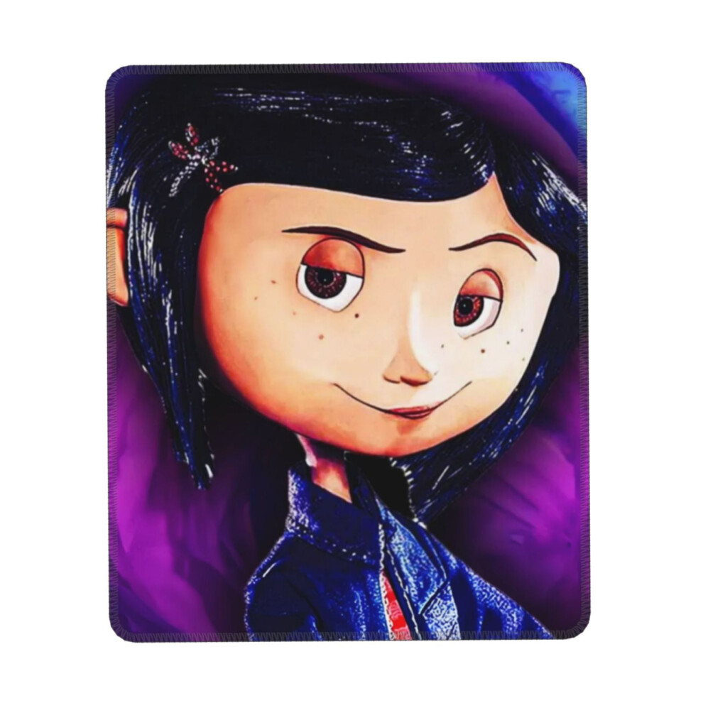 Coraline Mouse Pad Stitched Edge Non-Slip Washable Lycra 2D Green 900881650397