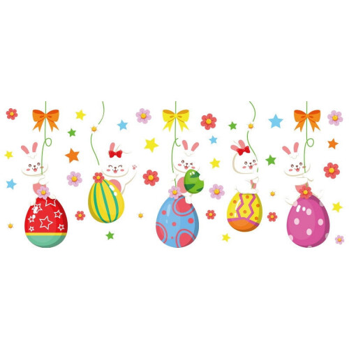 Easter window clings for kids, 9 sheets