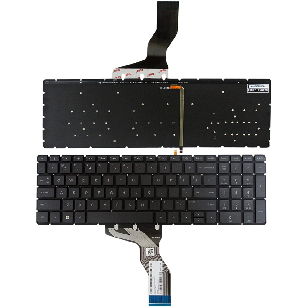 Us Backlit Keyboard For Hp Pavilion 15-Au Series Black 900881642187