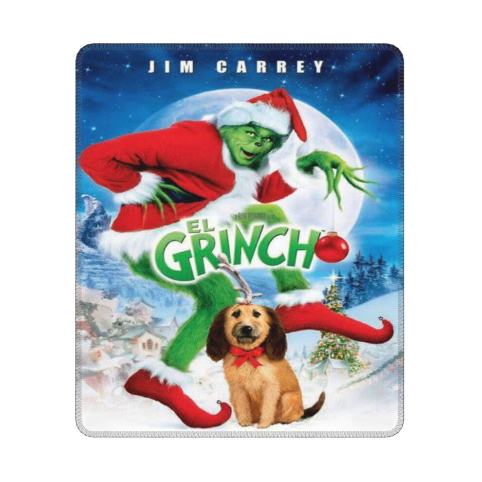 Grinch Mouse Pad 10X12 Inch Stitched Edge Non-Slip Green 900881649070