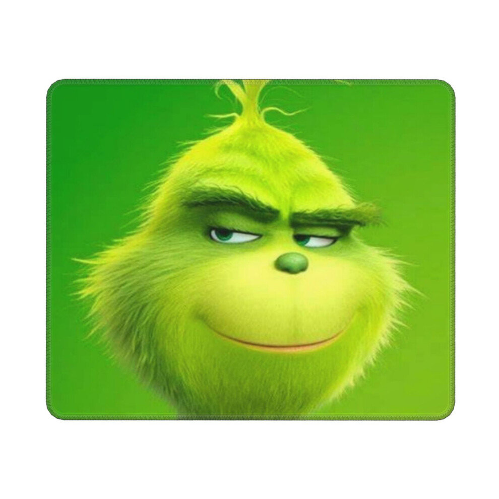 Grinch Mouse Pad 10X12 Inch Stitched Edge Non-Slip Green 900881649513