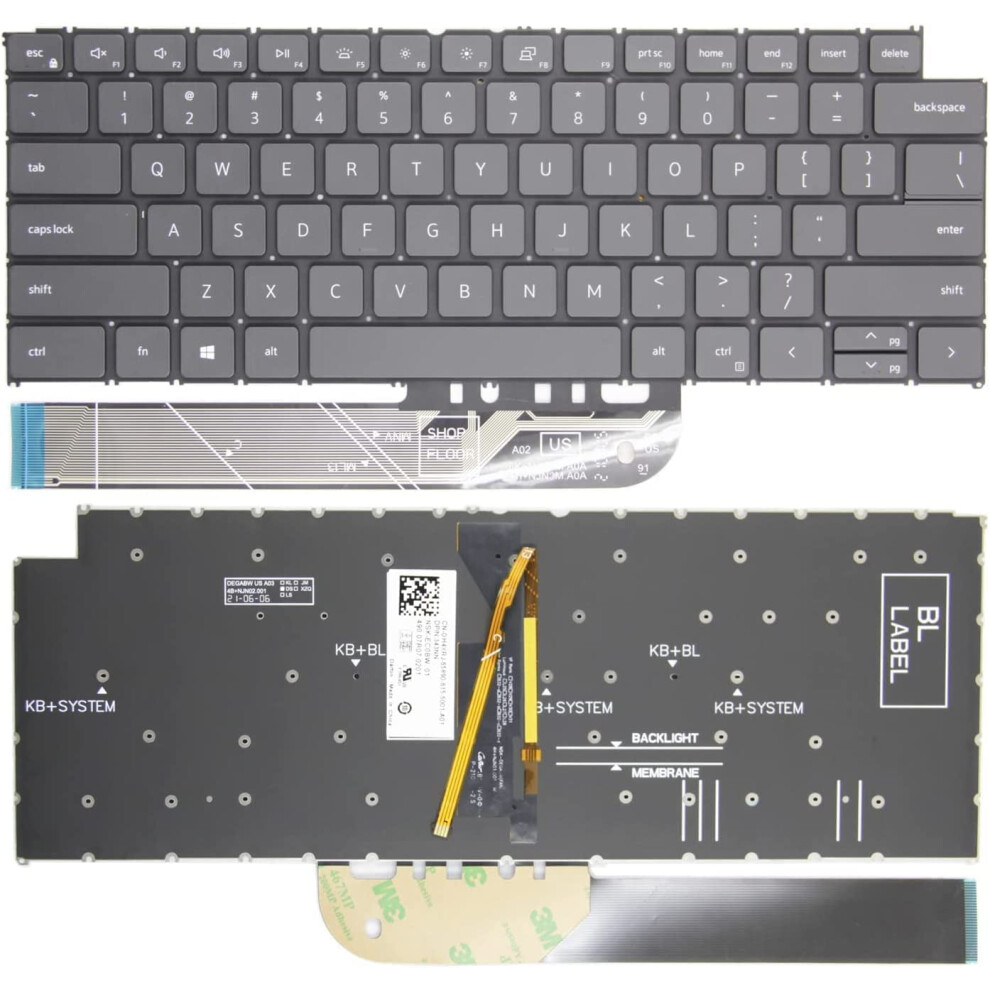 Dell Inspiron 14 Backlit Laptop Keyboard Without Palmrest 900881641548