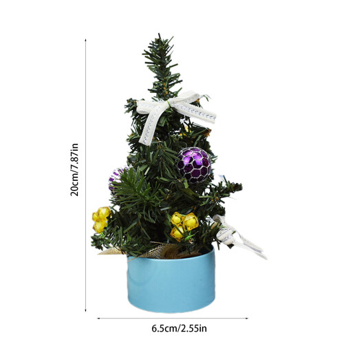 Mini Christmas Tree Purple Artificial Desktop Decor 2