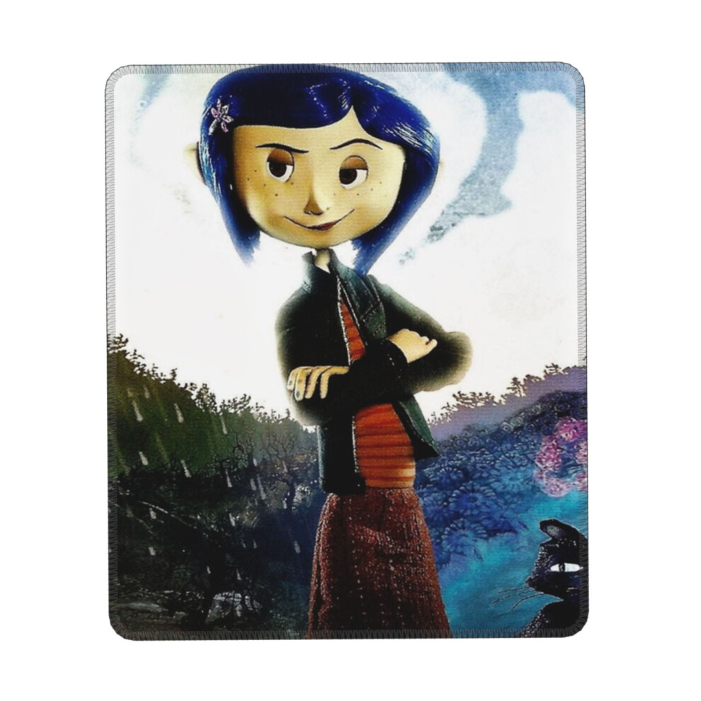 Coraline Mouse Pad Stitched Edge Non-Slip 24X10cm Green 900881650540