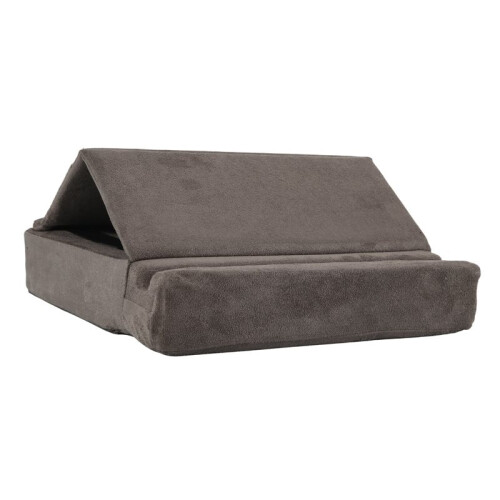 Tablet Pillow Stand with Storage Foldable Holder Angle Adjustable Soft Pad Dock for Bed and Laptop and Desk Gray 1