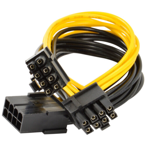 Καλώδιο διαχωριστή τροφοδοσίας PCI-E8 ακίδων έως 2x6+2 ακίδων (6 ακίδων/8 ακίδων) PCIE PCI