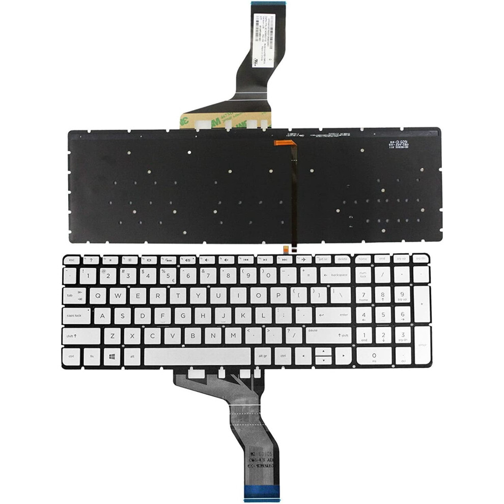 Us Backlit Keyboard For Hp Envy 17-U Series Silver 900881641753