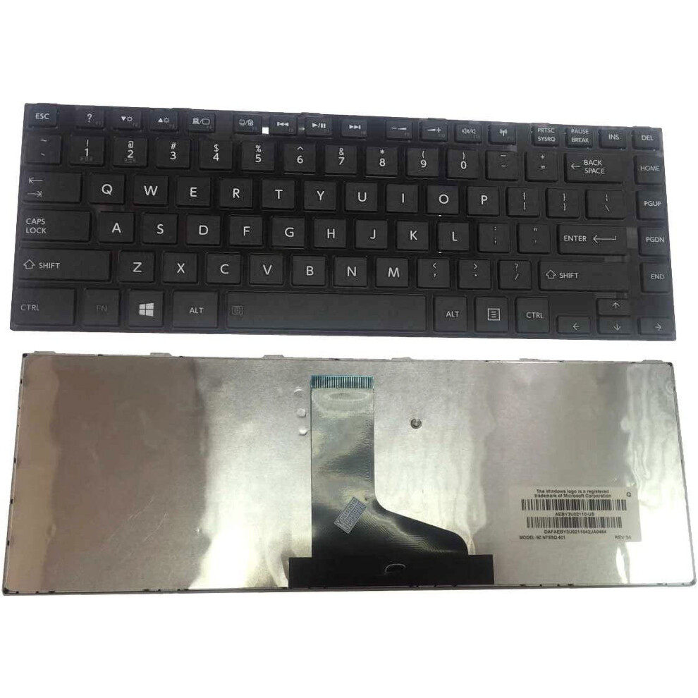 English Laptop Keyboard For Toshiba Satellite P845 Black 900881641982