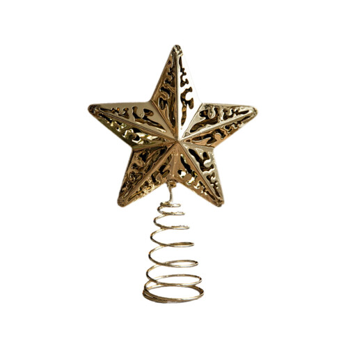 Silver Christmas Tree Topper Star Ornament 1pc 1