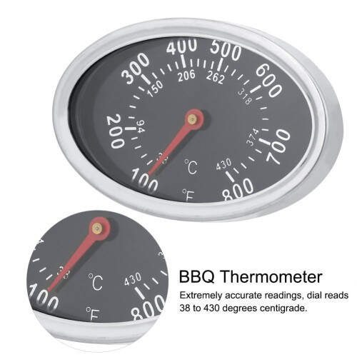 Grillthermometer Edelstahl 430 Doppelskala 2