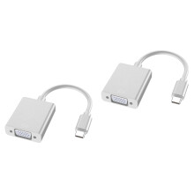 Tacar M de 2 Oiriúntóir VGA USB go USB-C Baineann Fón Póca An Scáileán Céanna