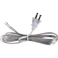 Cable de lámpara plateado, 12 pies de largo, pieza de repuesto para reparación, 18/2SPT-1Wire