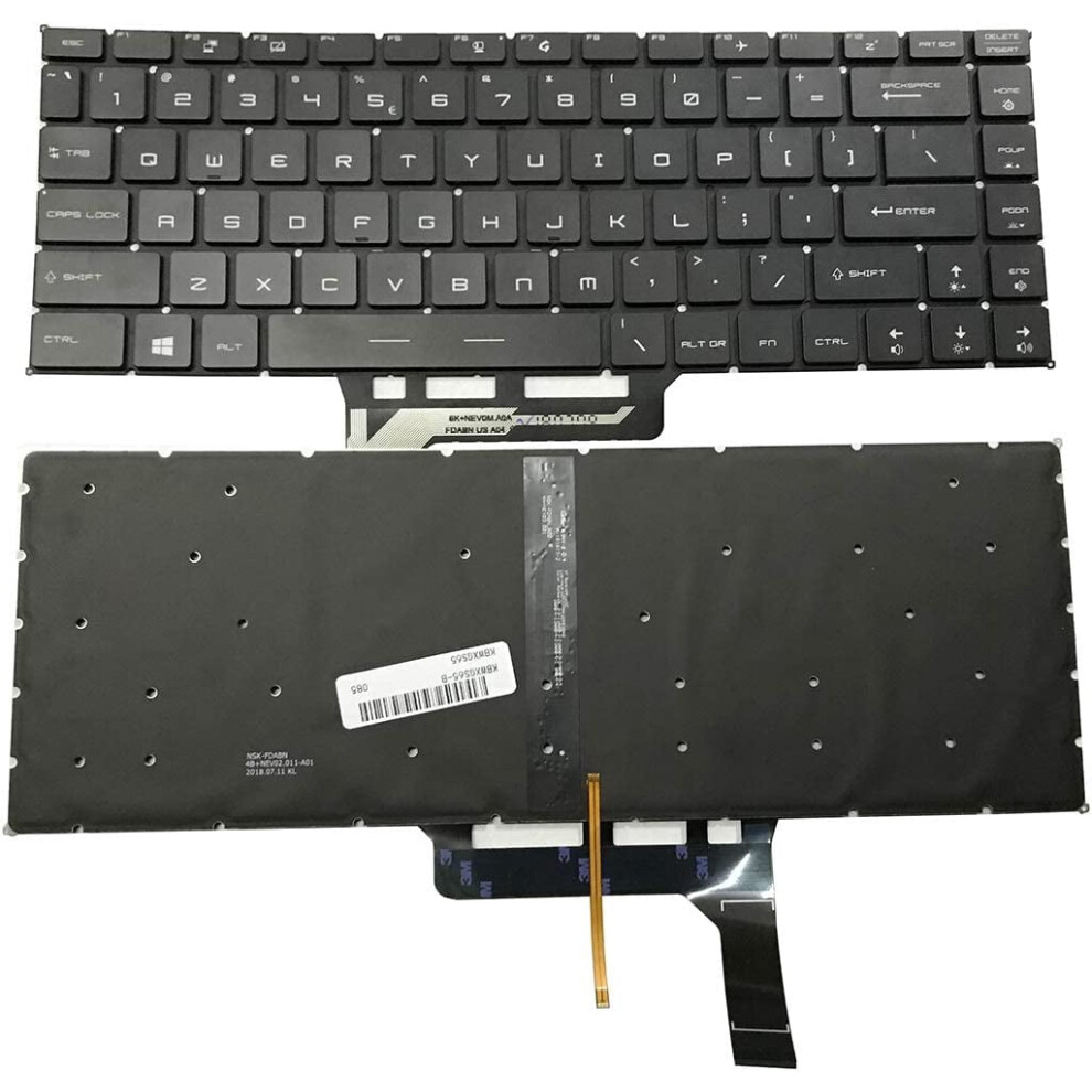 Msi Gs65 Backlit Laptop Keyboard Without Palmrest 900881642194