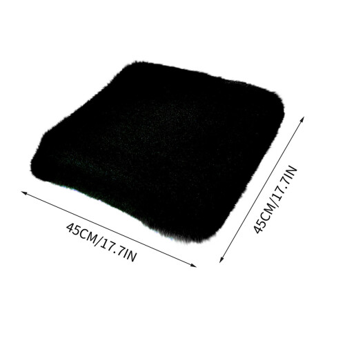 Driver Seat Cushion Winter Plush Warm Thickened 17.7x17.7 2