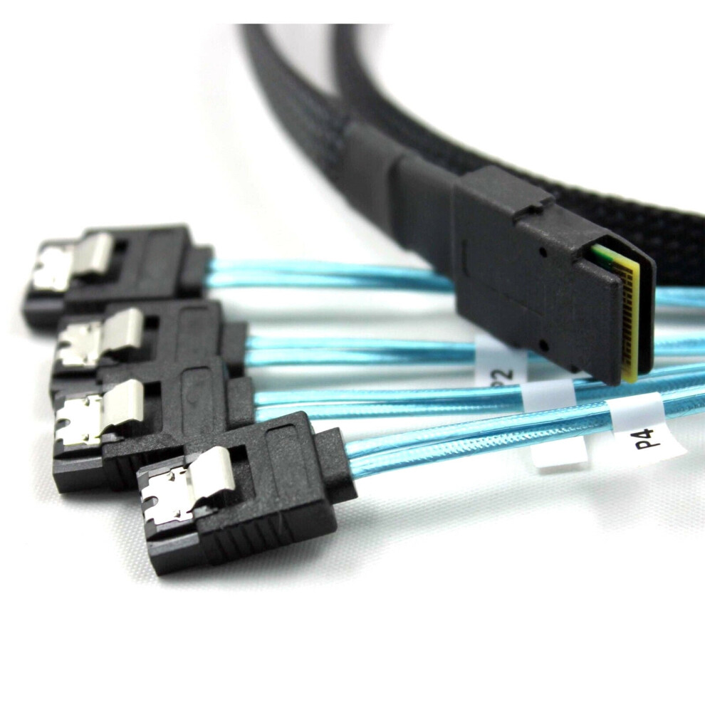 Mini Sas To 4 Sata Sff-8087 Breakout Cable 3 Ft 900881658782