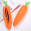 Carrot-shaped silicone pencil case orange 1