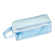 Avtoify transparent pencil case blue large capacity