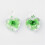 Handmade luminous lampwork pendants with flower heart 50 2