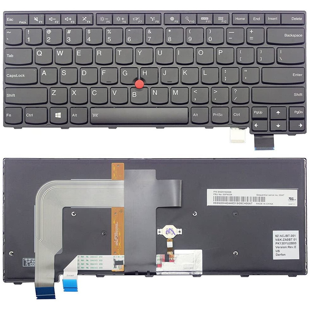 Lenovo Thinkpad T470s Backlit Keyboard Replacement 00Pa452 900881641432