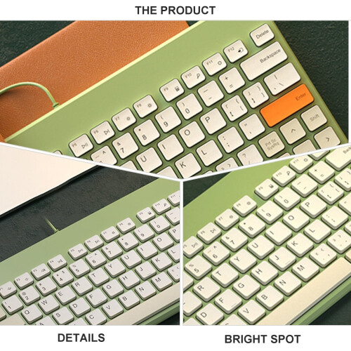 Gaming Keyboard Wired Mechanical Mute ABS Office 2